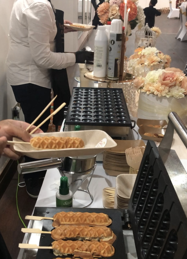 Delicious Hot Freshly Made Mini Dutch Pancakes & Waffles