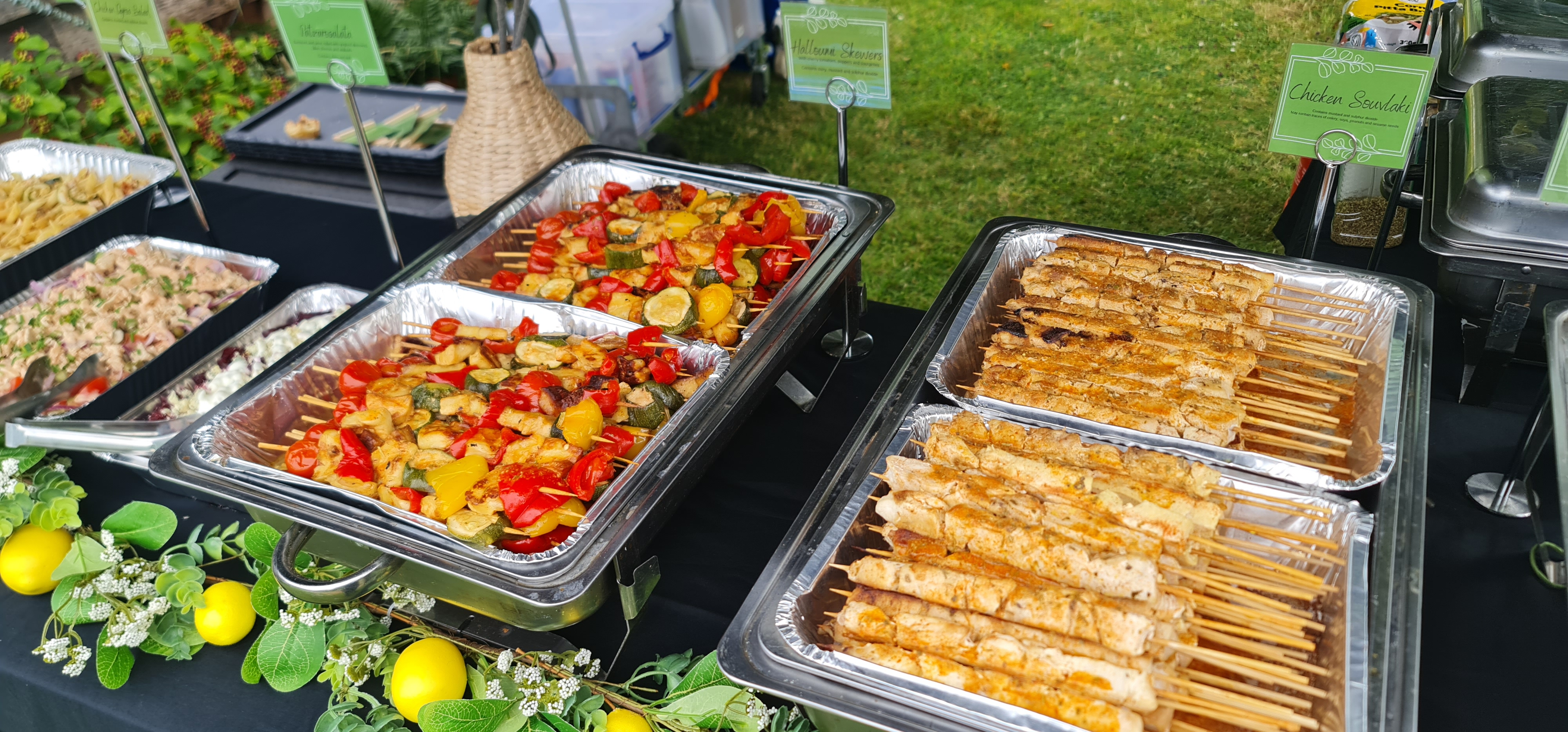 Authentic Greek BBQ – Freshly Grilled Souvlaki, Halloumi & Salads