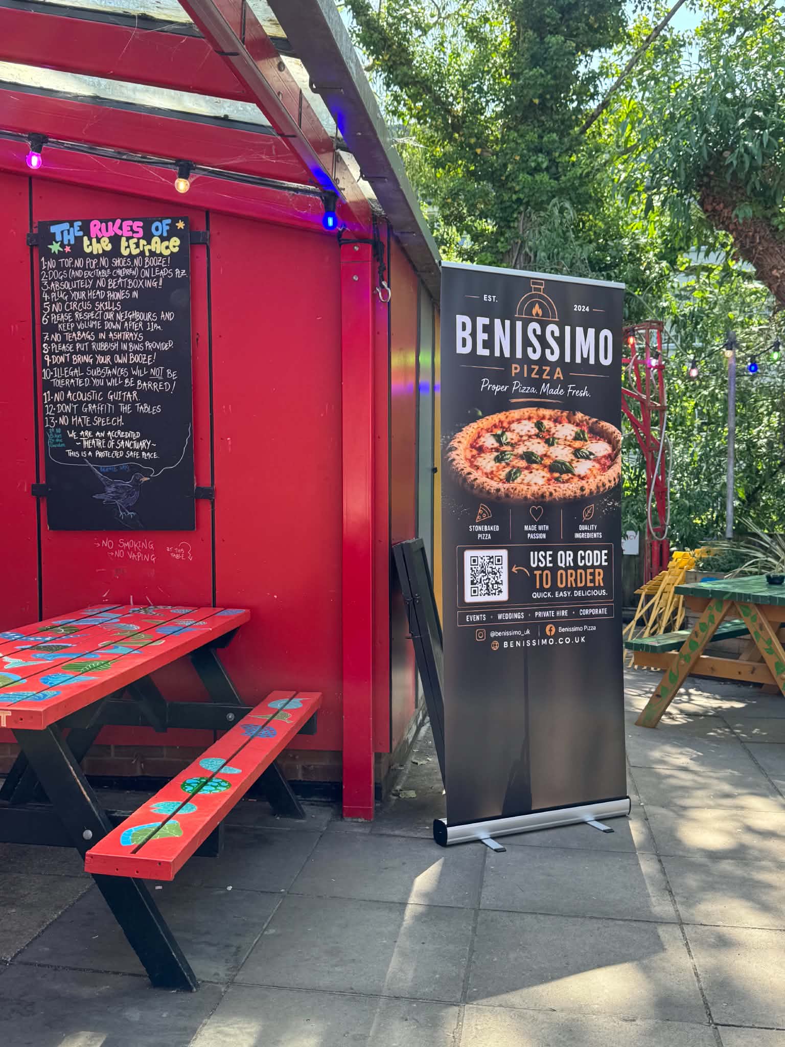 Stone-Baked Pizza Served Fresh from a Mini Pizza Trailer