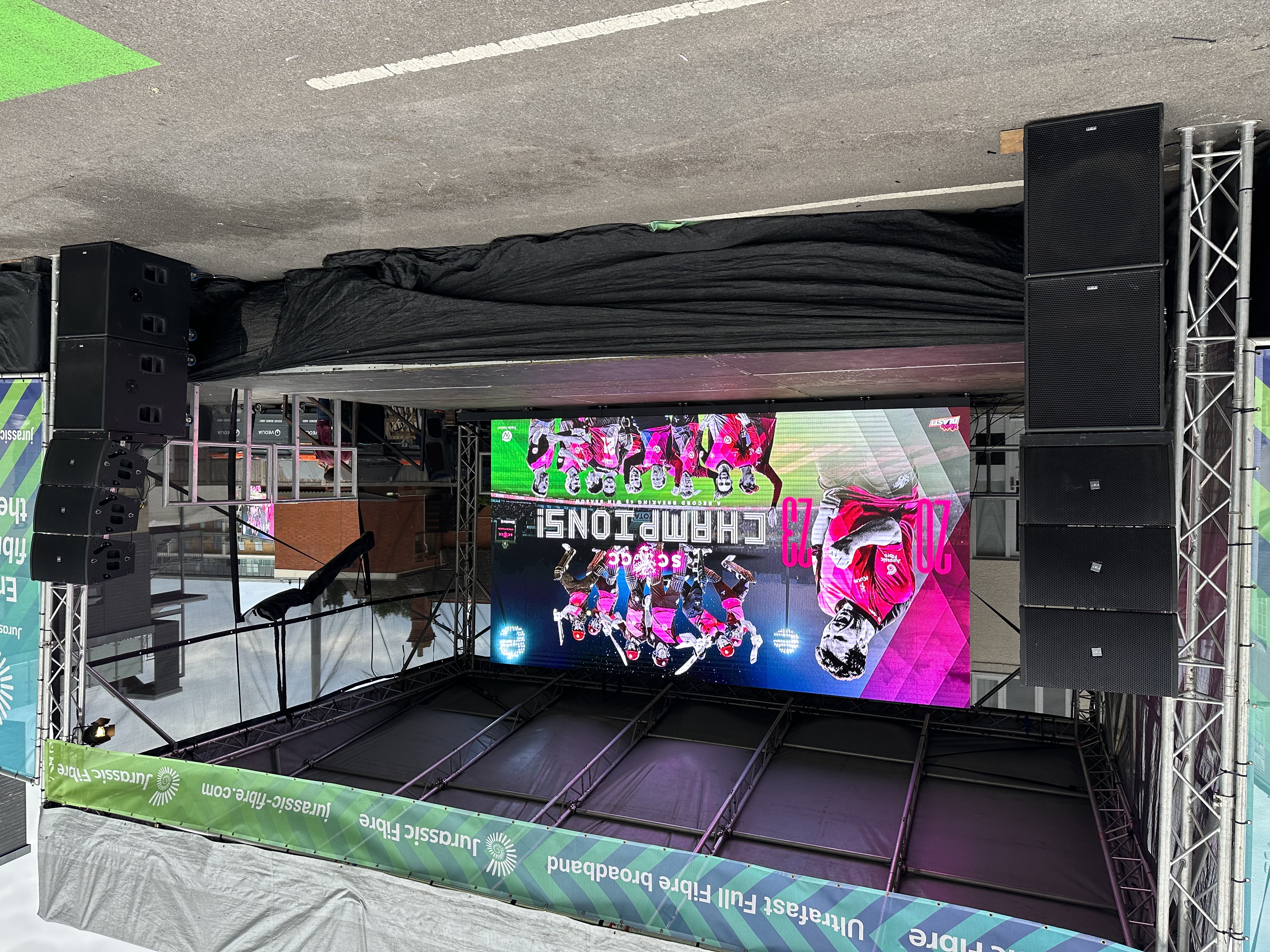 Large Outdoor Cinema with 4m x 2m LED Video Wall