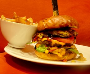 Texan Ribs & Decadent Burgers BBQ with Salads & Scrumptious Desserts