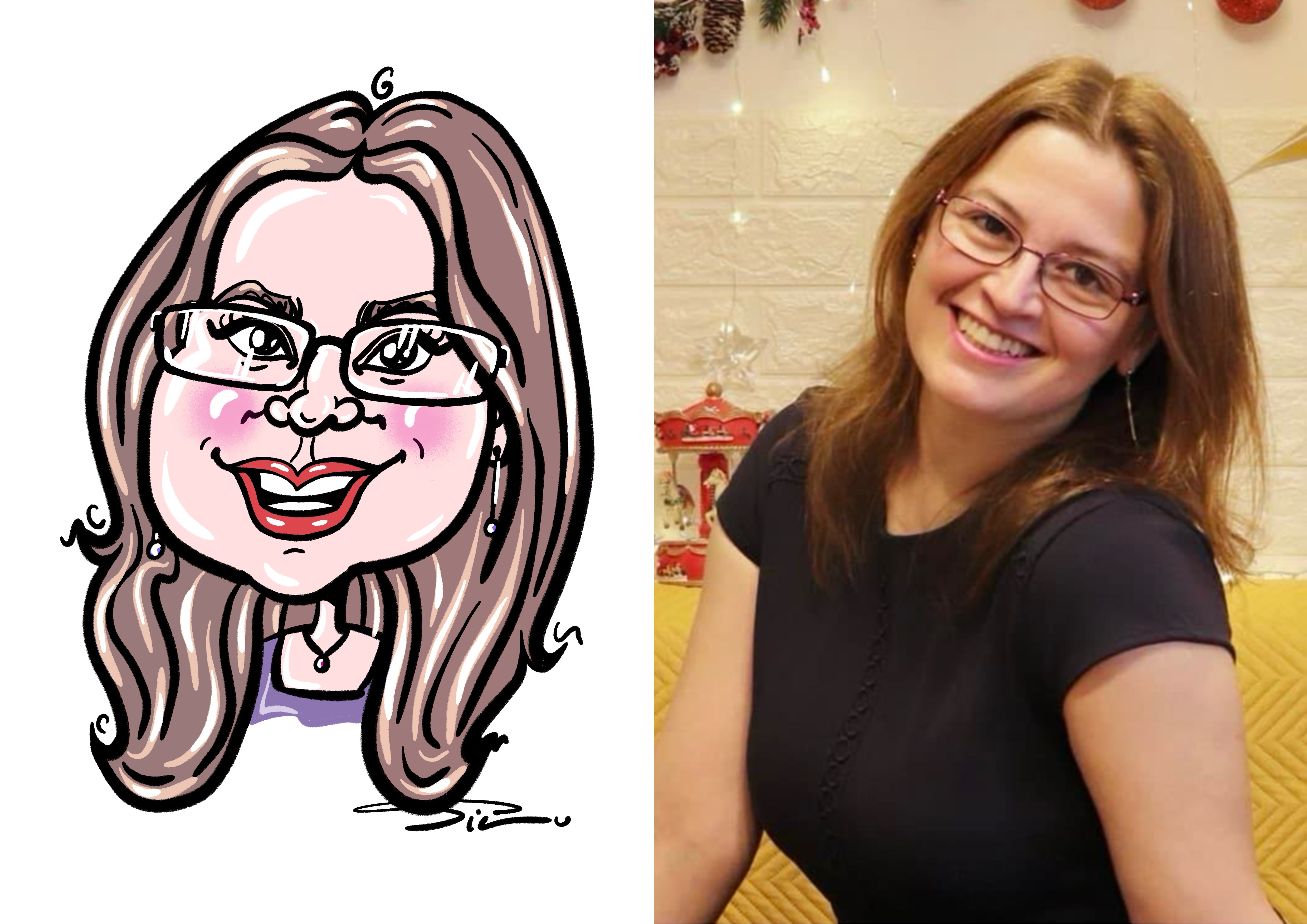 Digital Colour Cute Caricatures of You & Your Guests by Silu