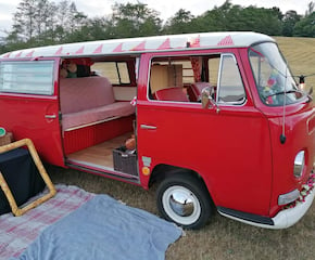 Funky Vintage VW Camper Van Photo Booth - which is also a mobile bar!