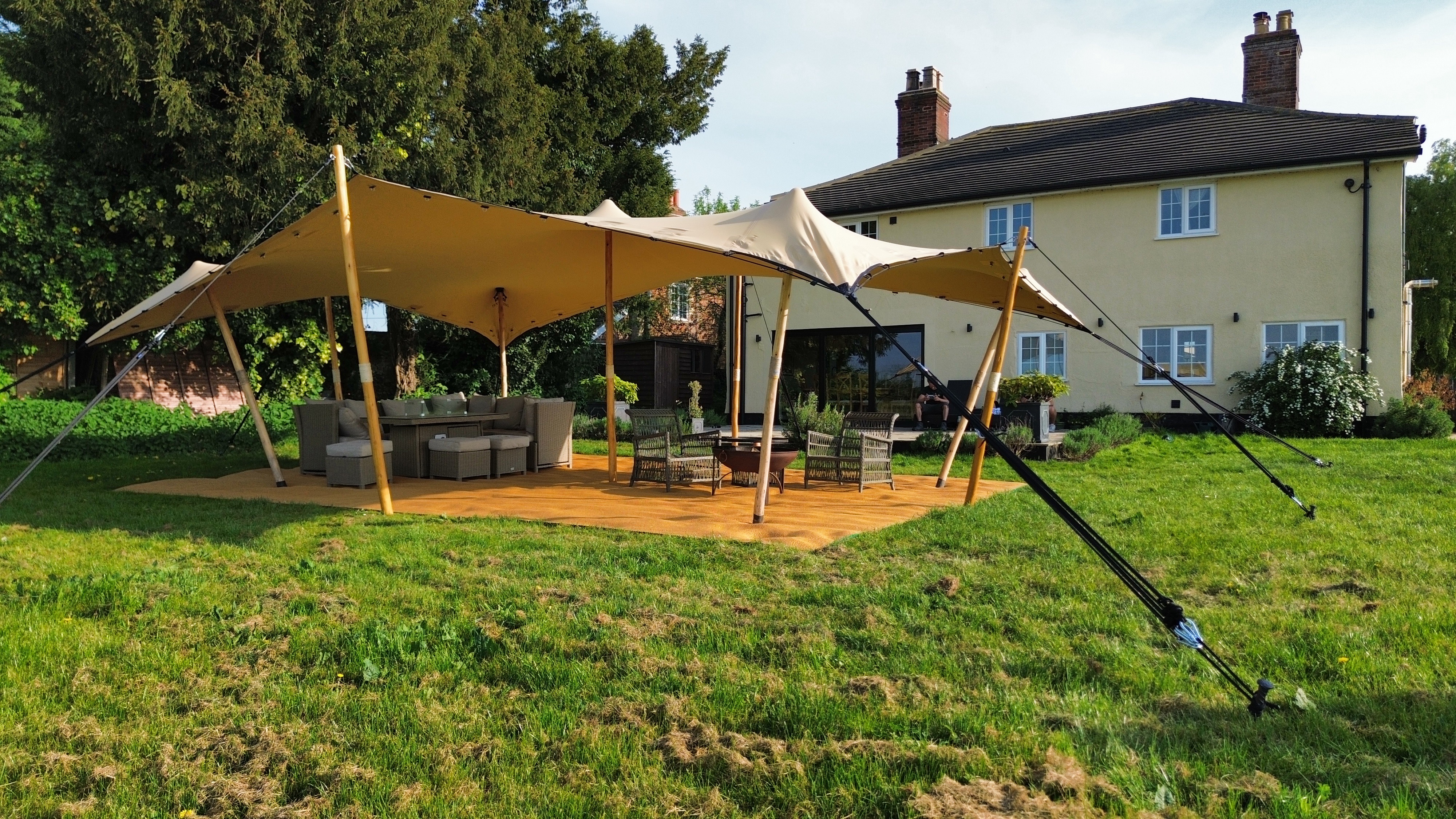 6m x 8m Chino Stretch Tent Perfect For Cosy Celebrations