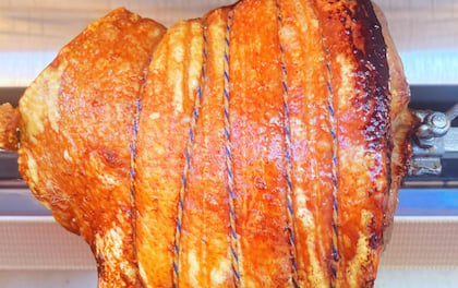 Rotisserie Roast Pork Rolls with Pork Fat Roasties!