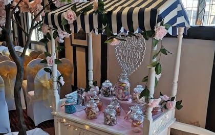 Sweet Candy Cart with a Large Selection of Sweet Choices