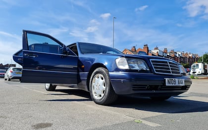 Classic Blue Mercedes S Class W140 s420 V8 with Tint
