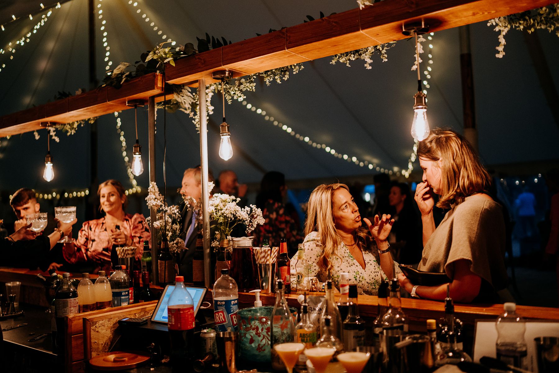 Fully Stocked Wooden Pop-Up Bar offering fully stocked cash bar 