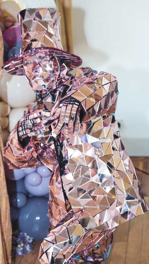 Dazzling Pink Mirror Men