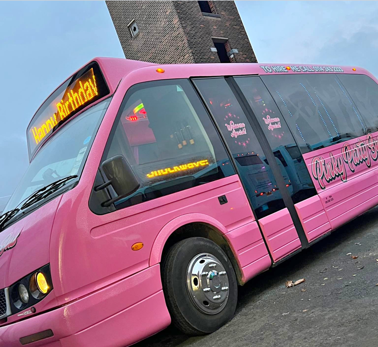 The Ultimate Pink 16-Seater Party Bus 🩷