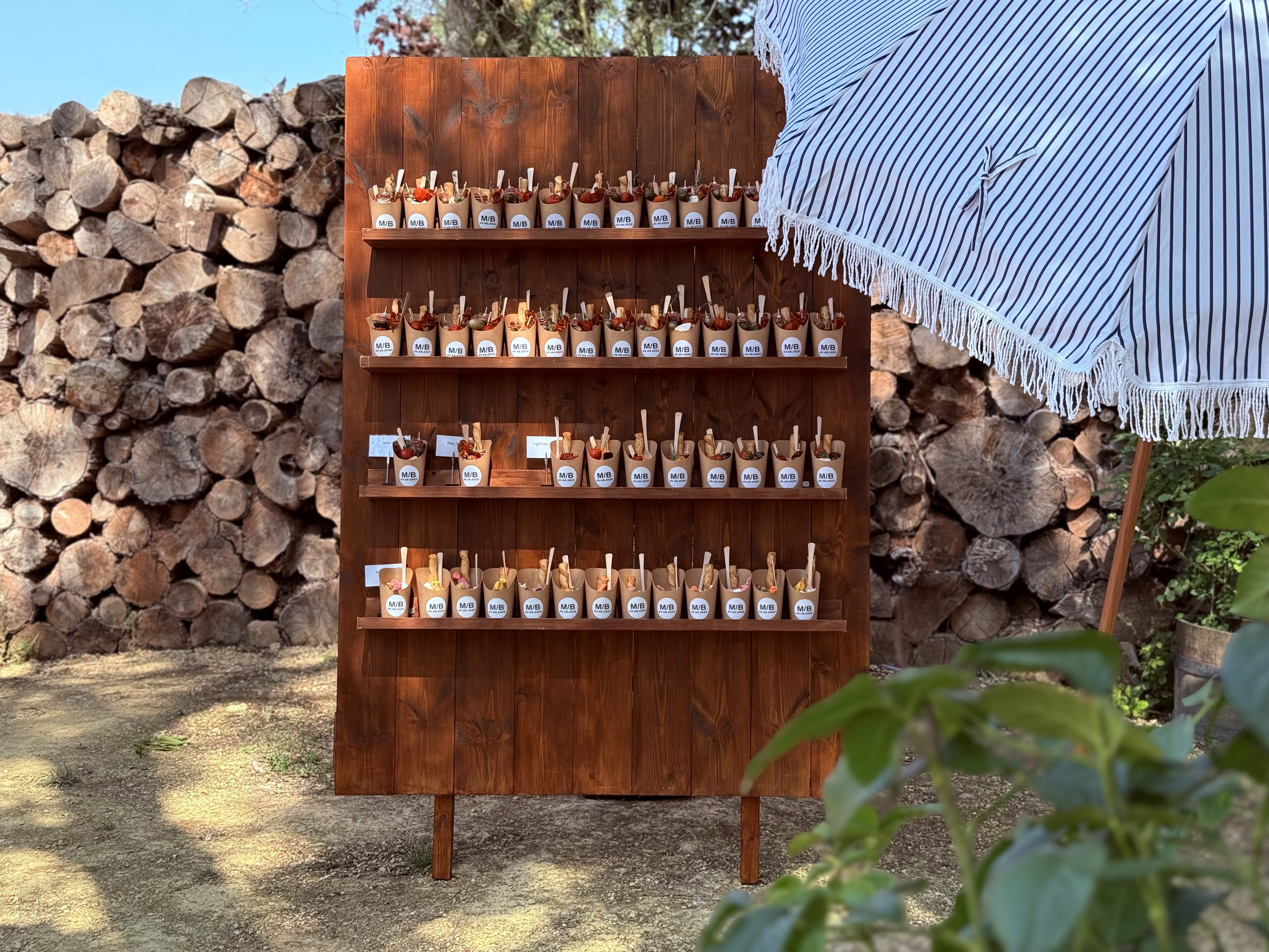 Beautifully Presented Grazing Cups with Artisan Cheeses, Meats & Treats