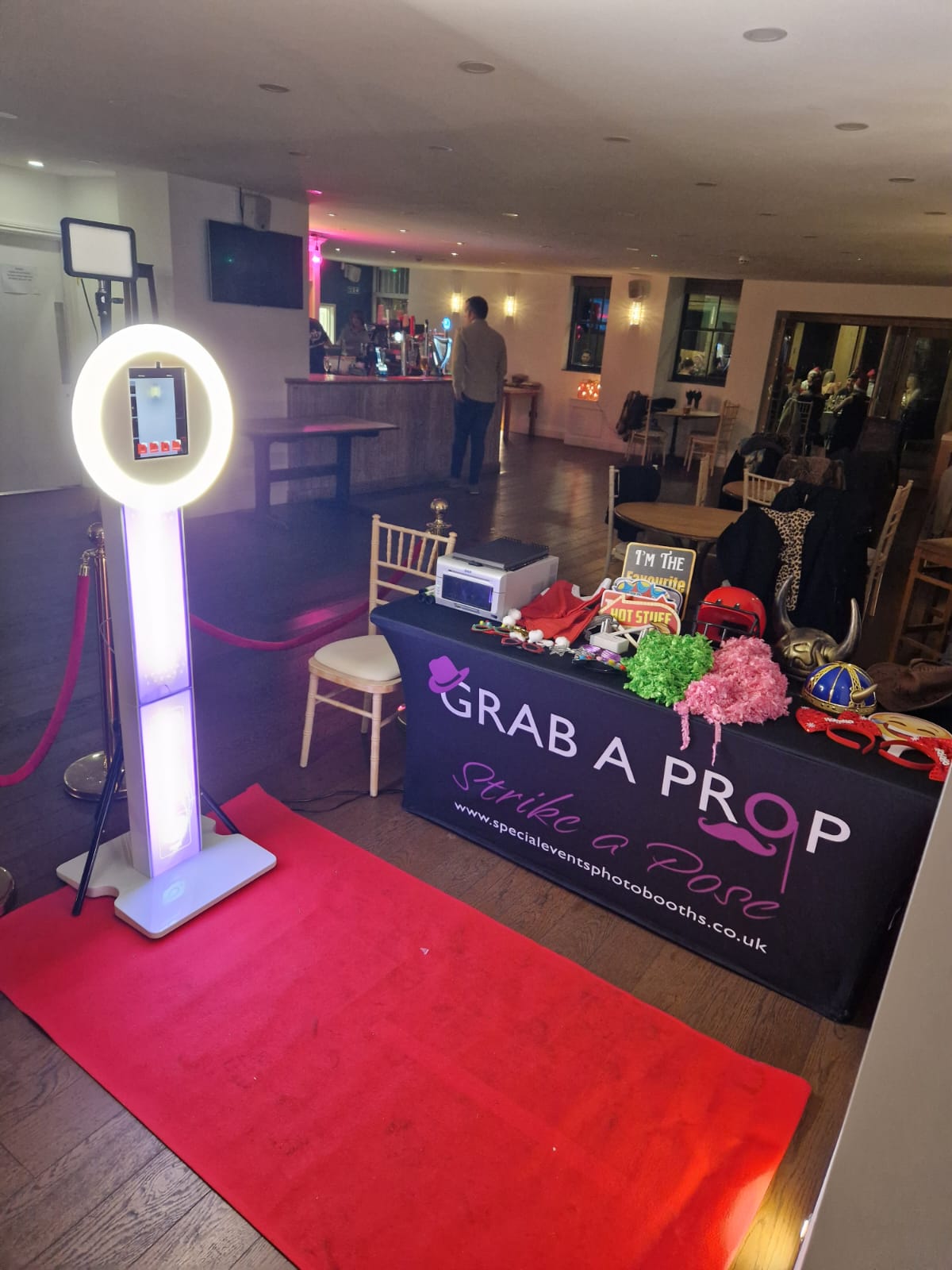 Selfie Booth Fun Instant Prints, Props & Attendant Included