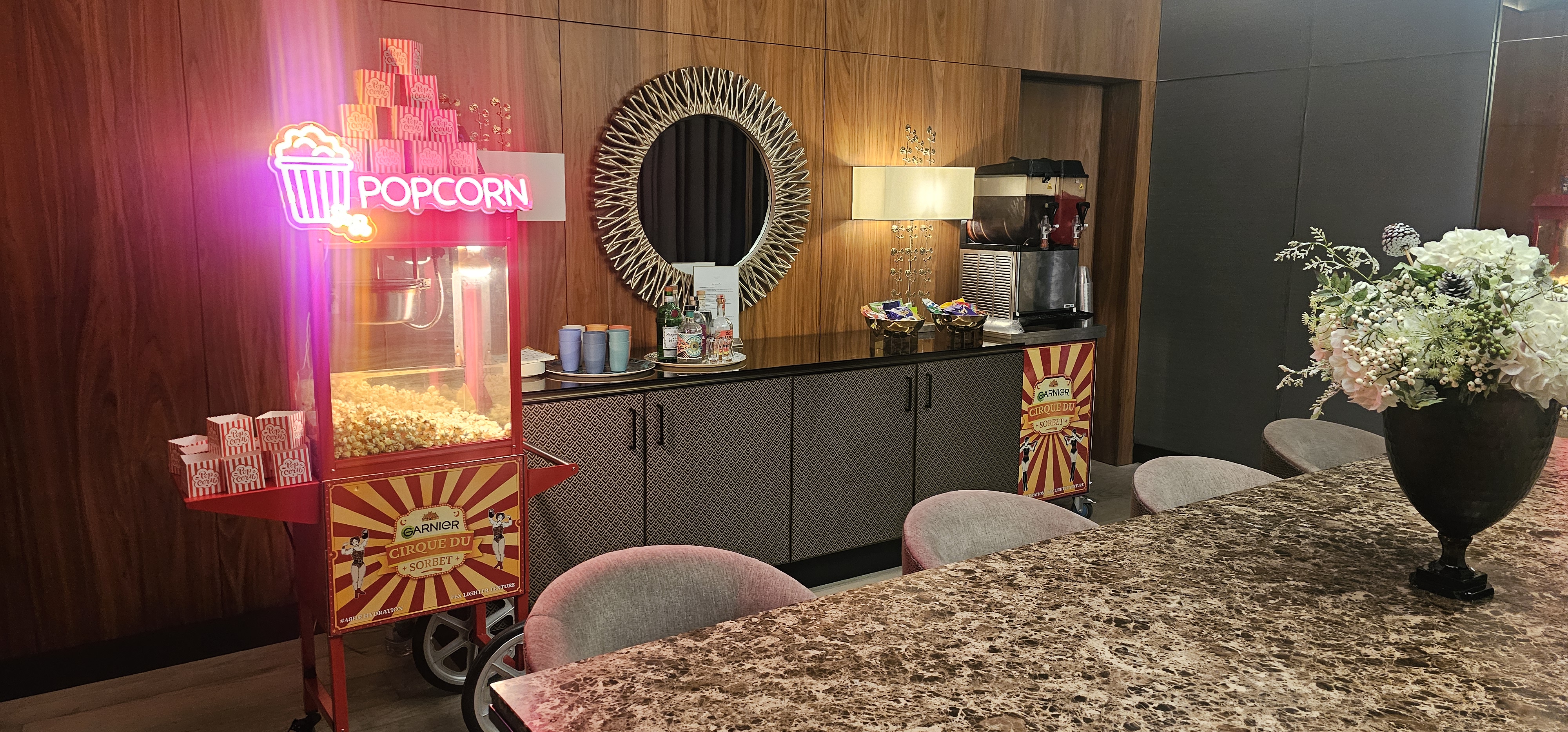 Popcorn Cart serving Delicious, Mouth-Watering Popcorn
