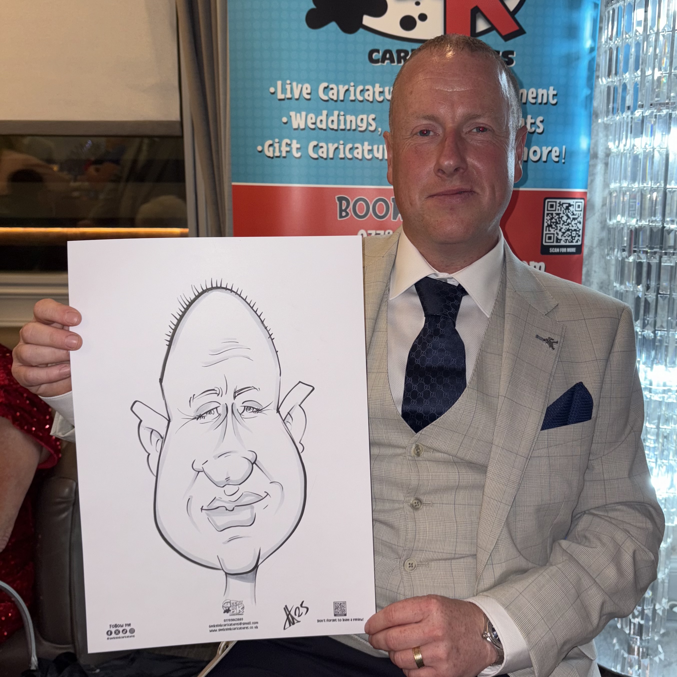 Laughs All Round with Fun & Entertaining Caricaturist