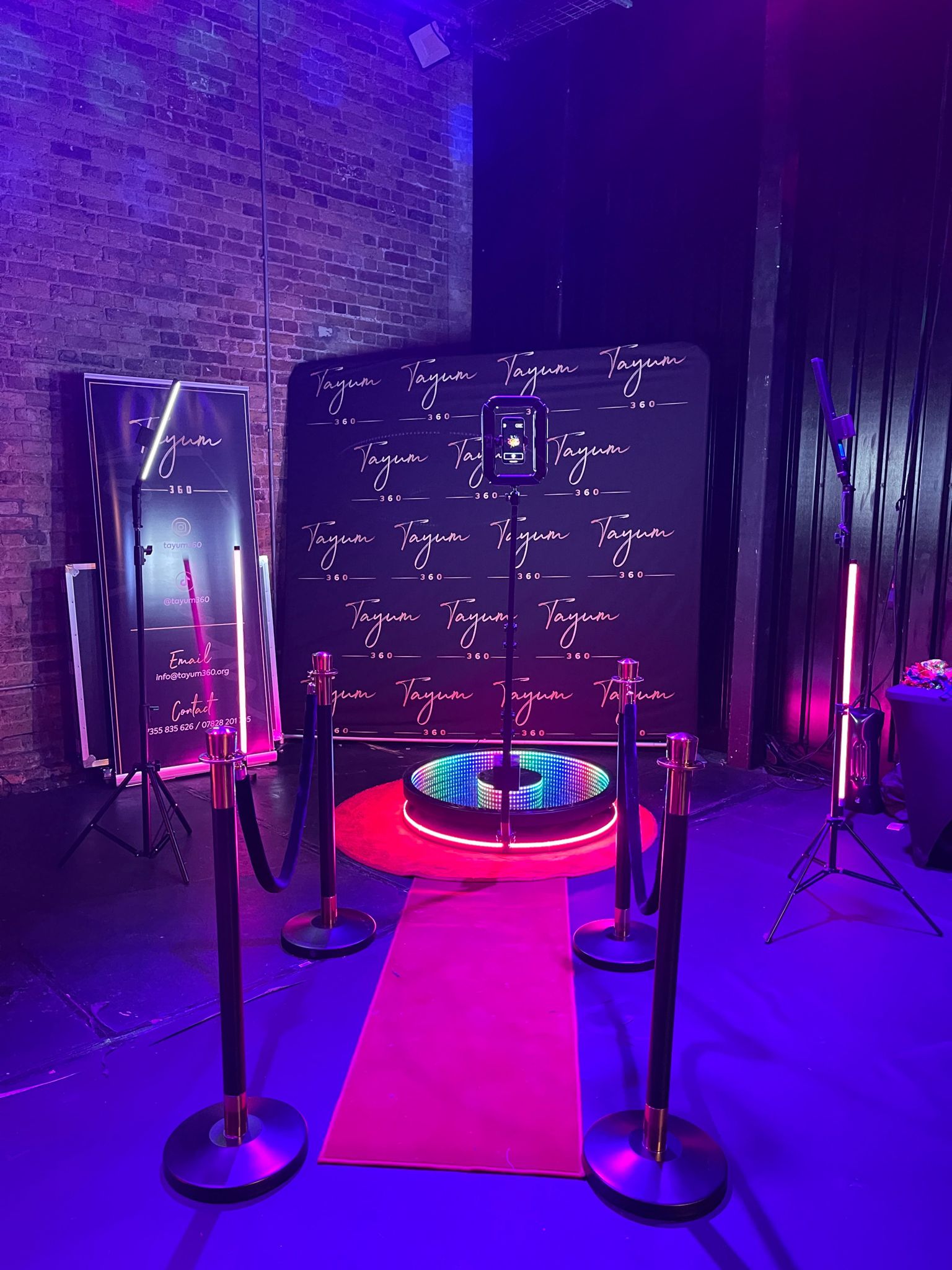 Glass LED 360 Photo Booth for hire for all type of events.