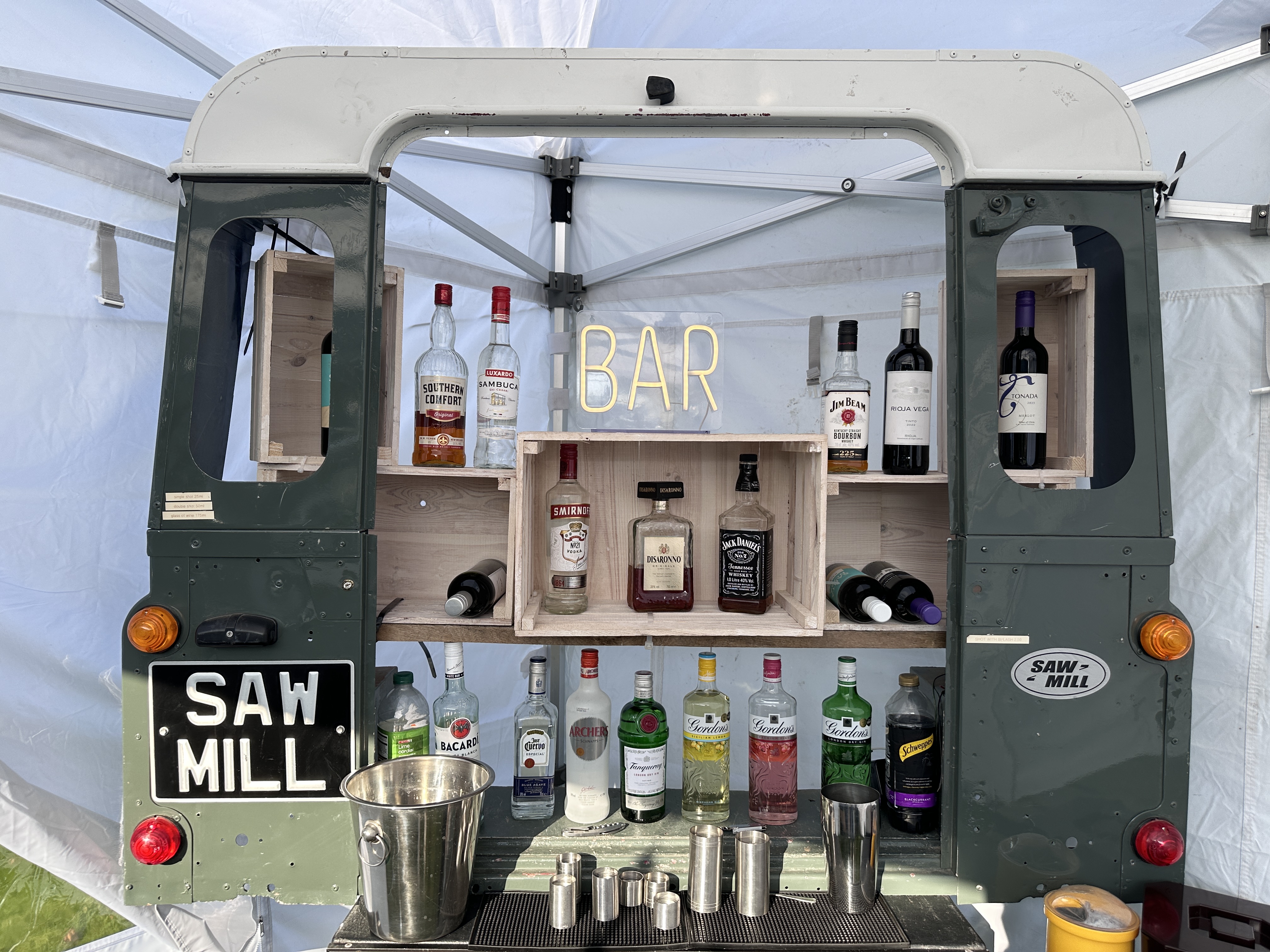 Wooden Rustic Draught Bar