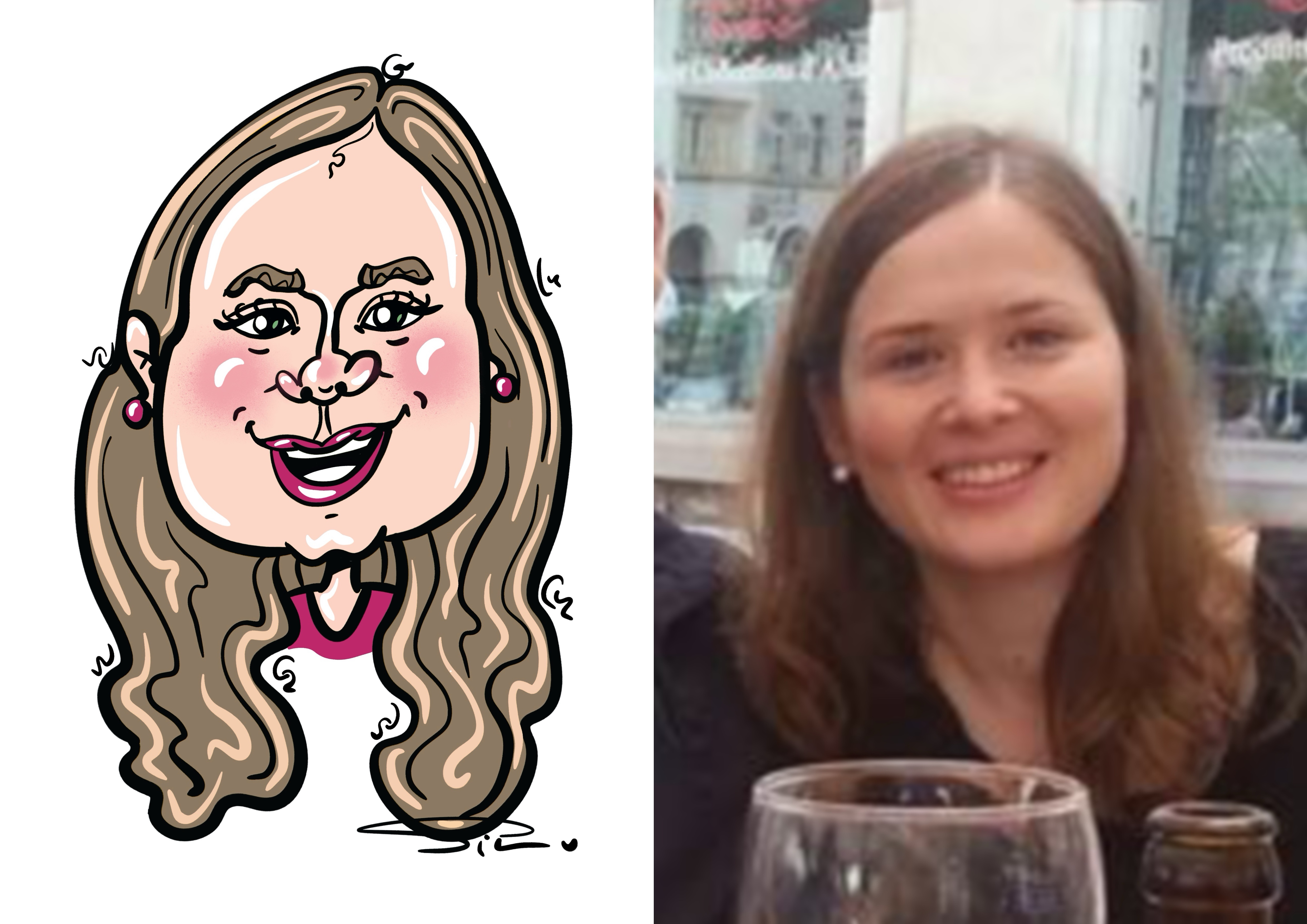Digital Colour Cute Caricatures of You & Your Guests by Silu