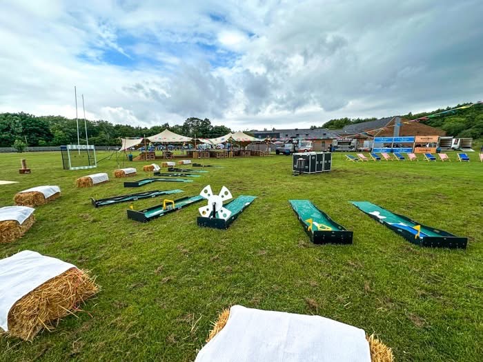 20m x 15m Chino Stretch Tent Hire with Eucalyptus Wooden Poles