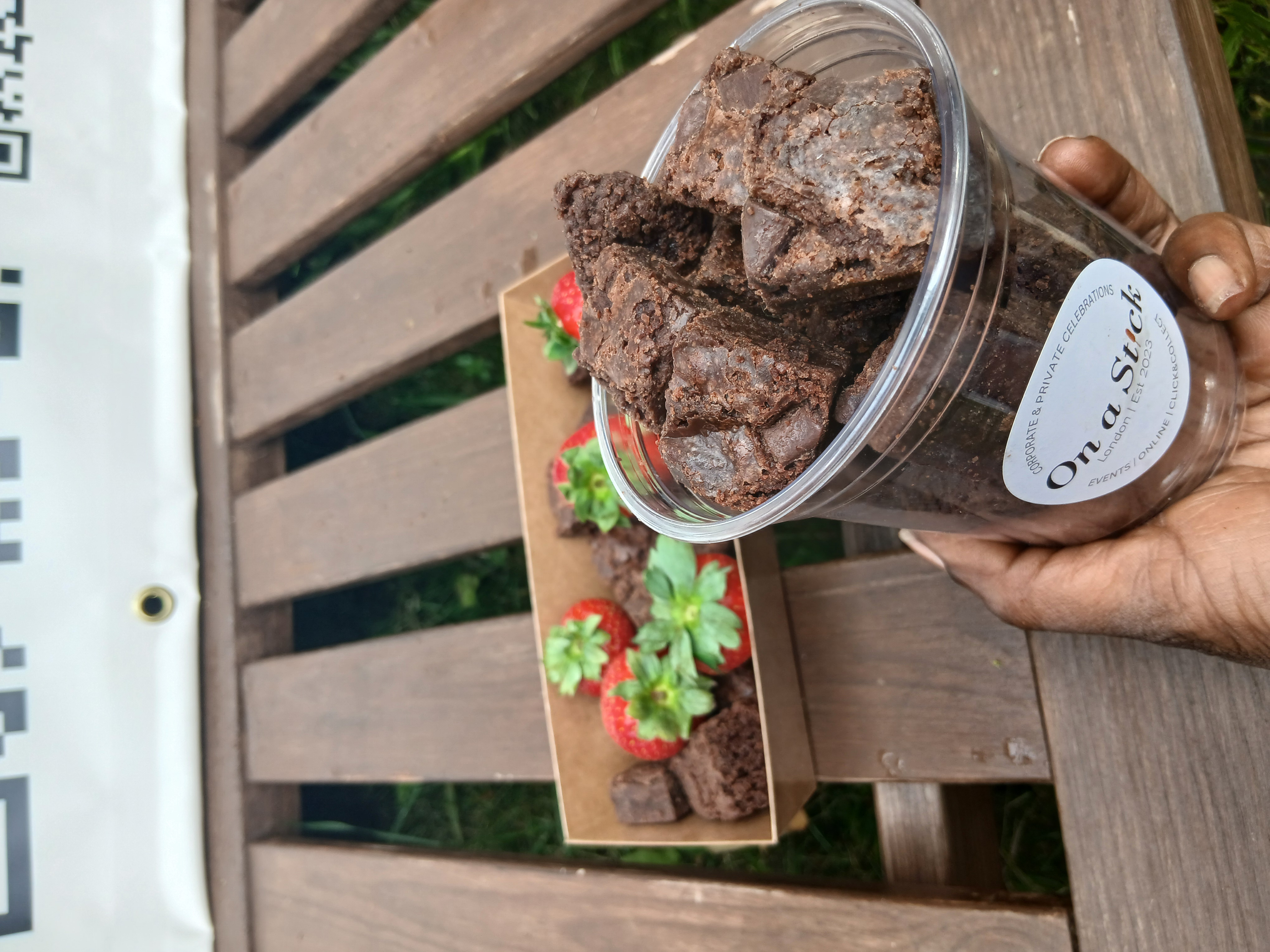 Warm Brownies with Melted Chocolate & Sweet Toppings Bar