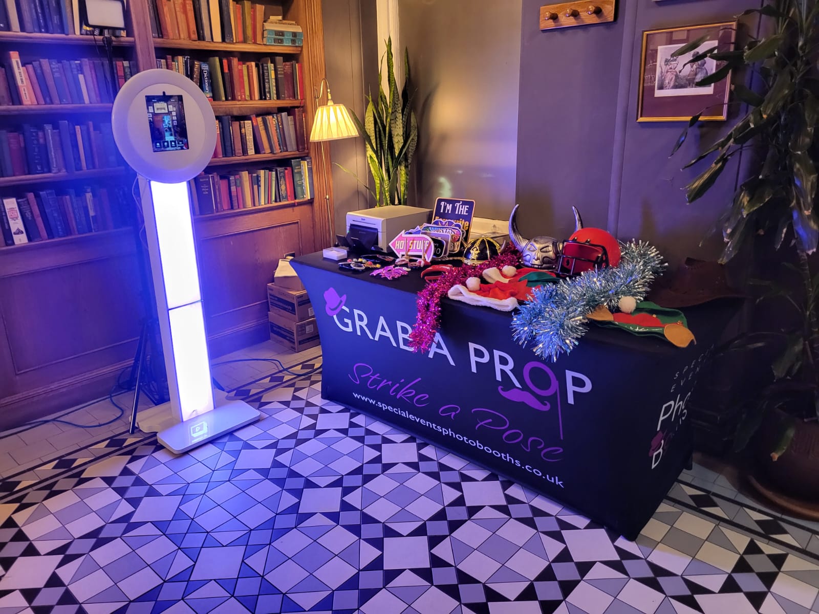 Selfie Booth Fun Instant Prints, Props & Attendant Included