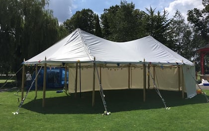 Stunning 6x6m or larger 6x12m pole tent 