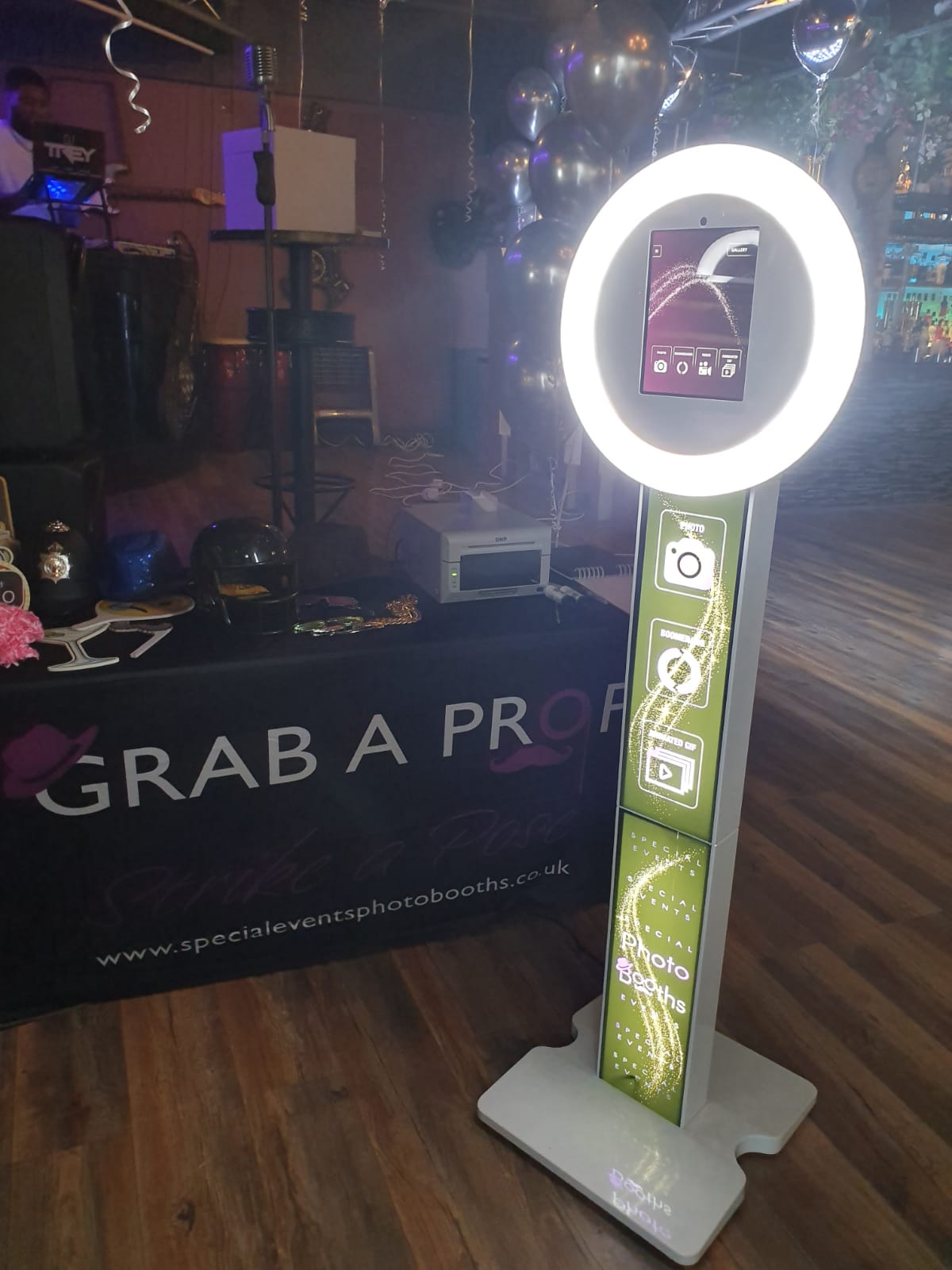 Selfie Booth Fun Instant Prints, Props & Attendant Included