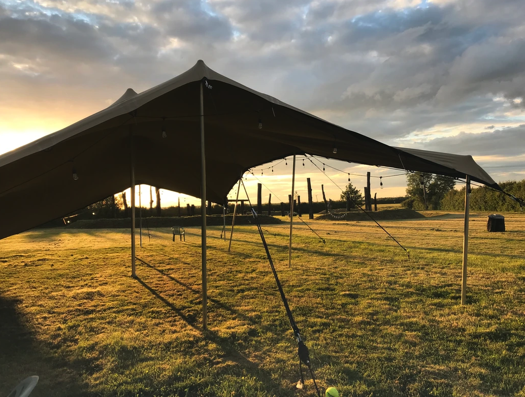 10m x 15m Stylish Beige Stretch Tent
