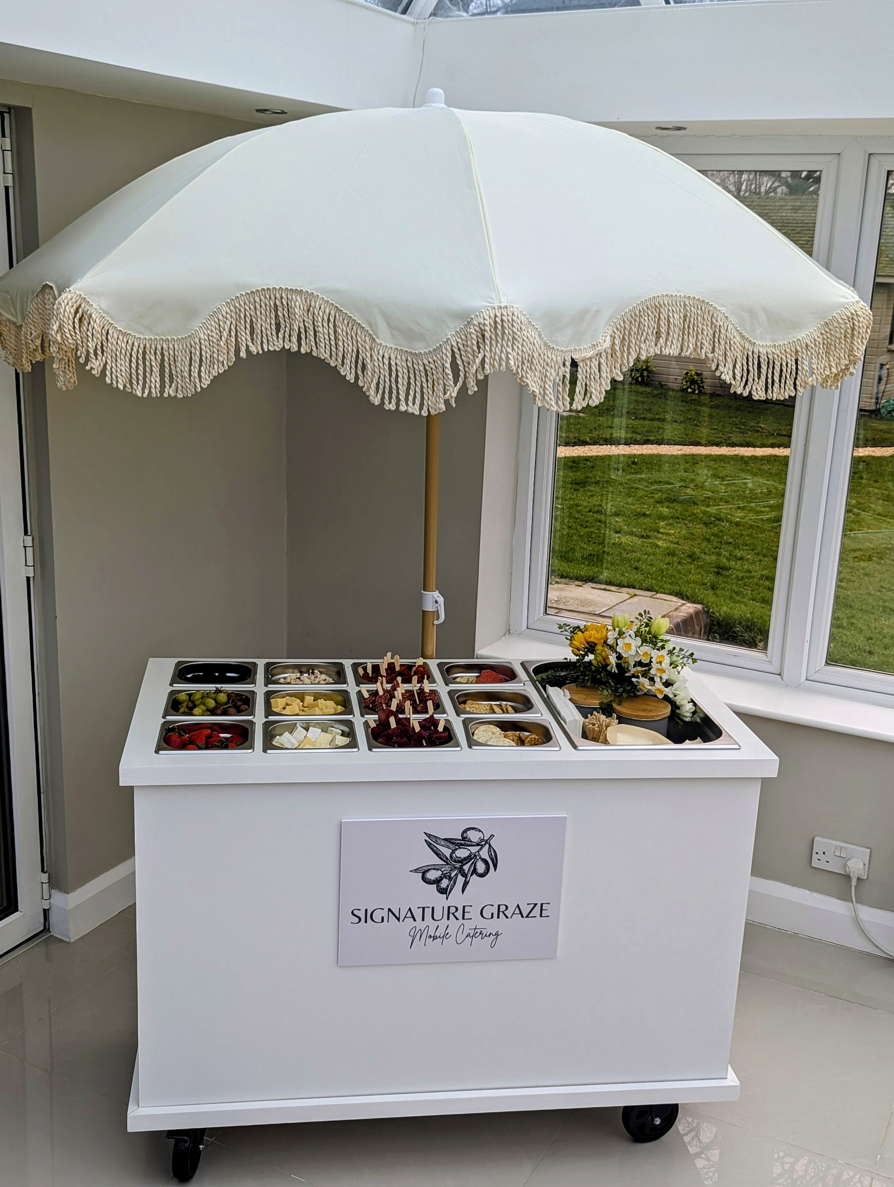 Charcuterie Grazing Cart Featuring Wondeful Meats & Cheeses