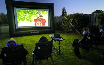 Outdoor Cinema Experience with 140" Inflatable Screen