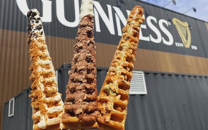 Warm Waffles on Sticks with Delicious Toppings