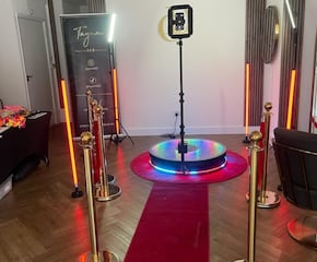 Glass LED 360 Photo Booth for hire for all type of events.