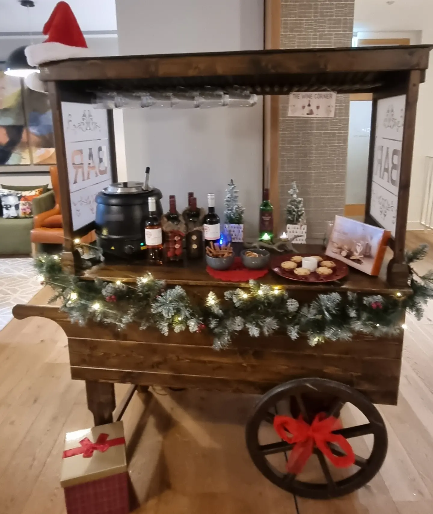Vintage Mulled Wine Cart