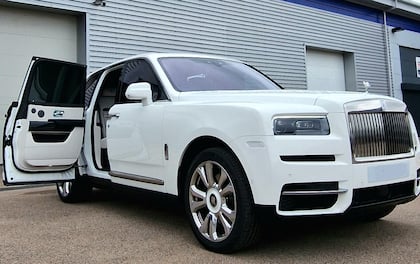 White Rolls Royce Cullinan