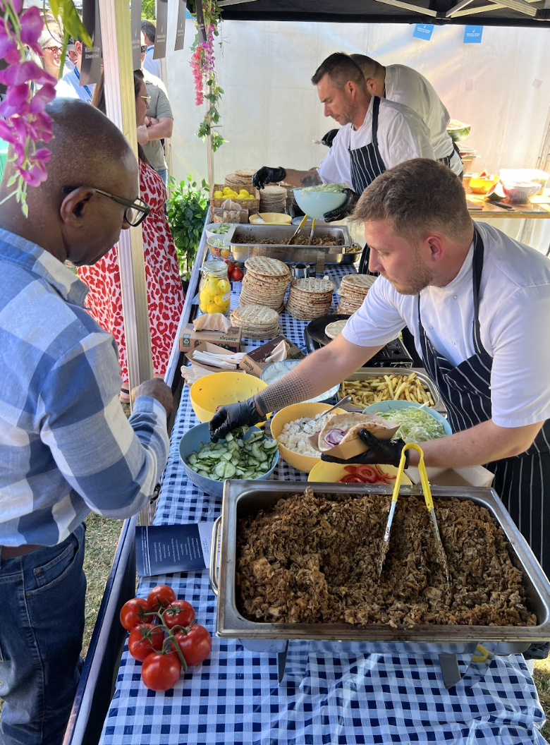 Authentic Greek Gyros Prepared Live with Greek Music