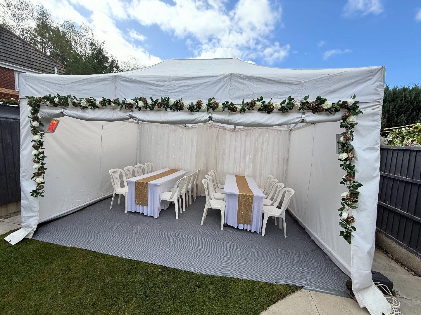 3m x 4.5m White Gazebo