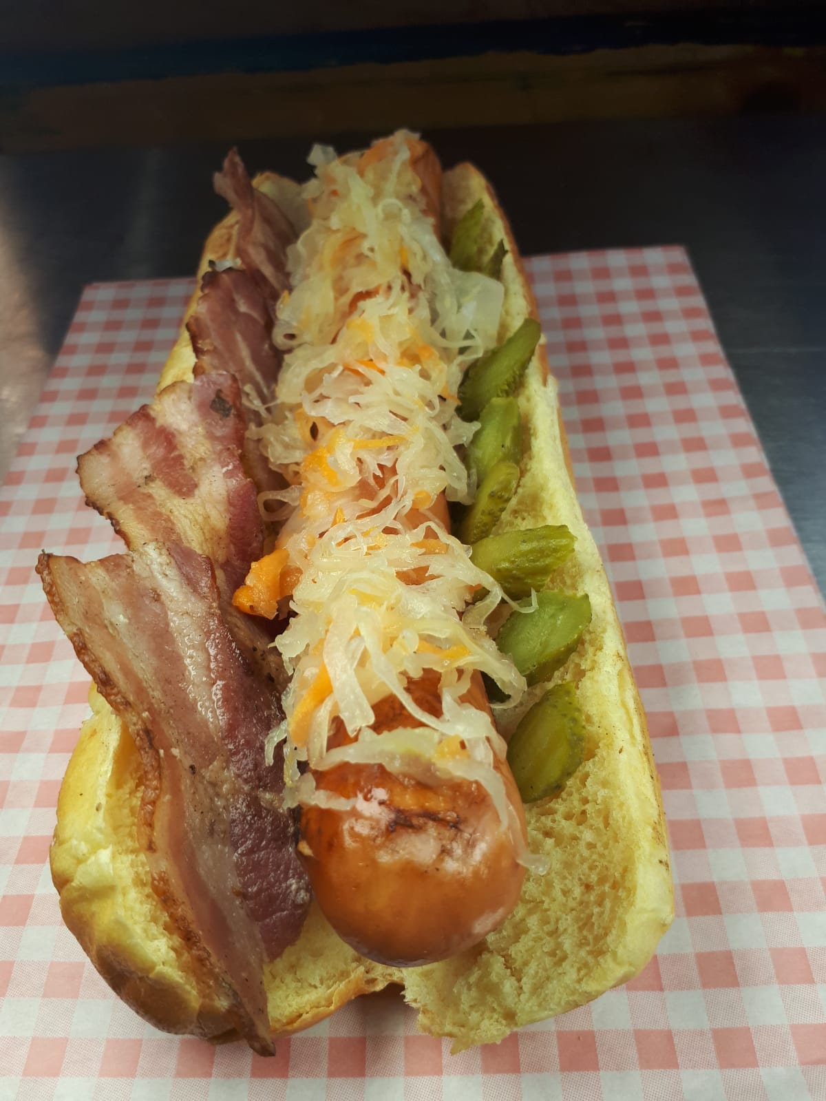 German Bratwursts With A New York Twist Of Topping