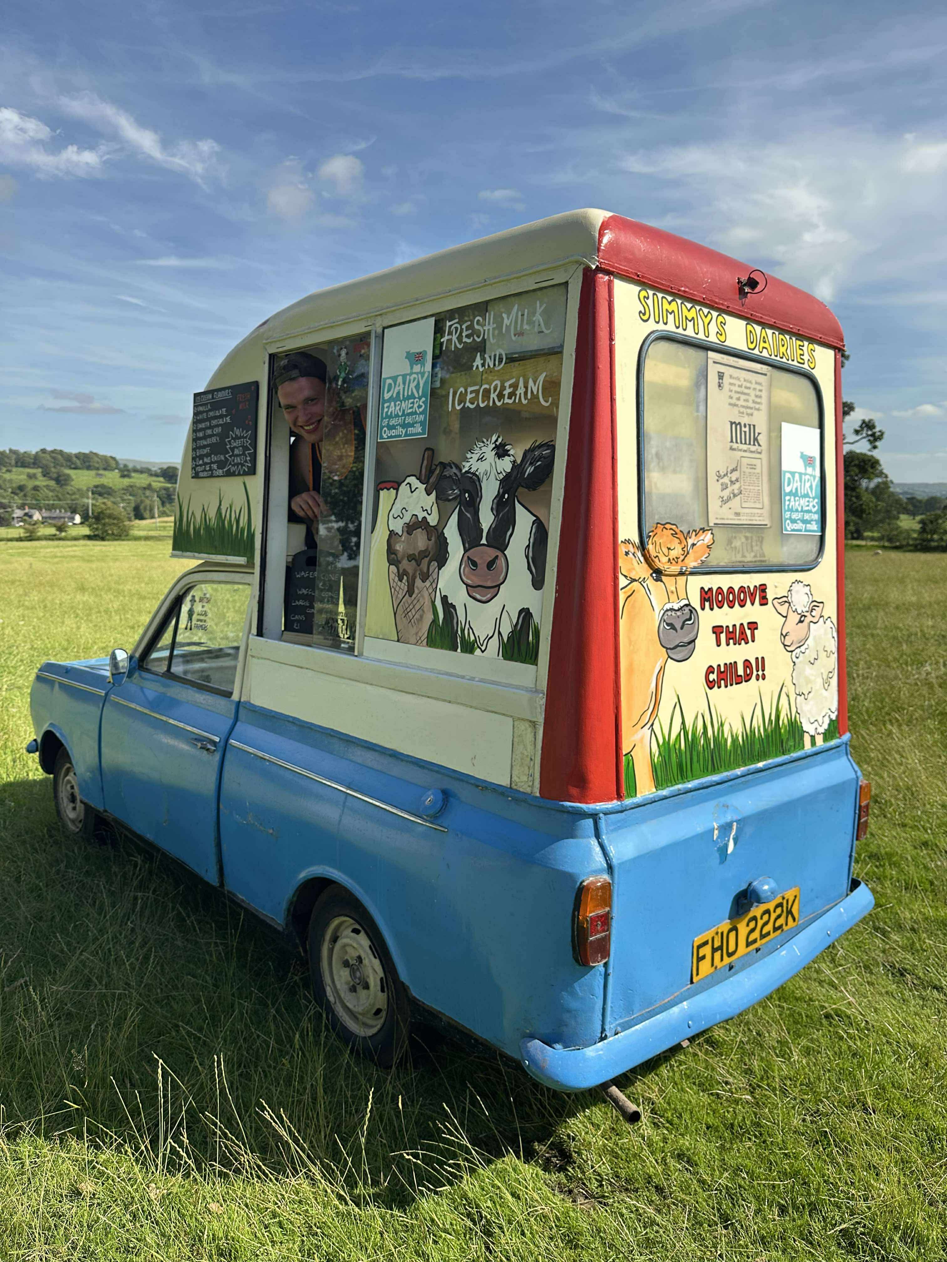 Vintage Hand-Painted Ice Cream Van from a Real Working Dairy Farm