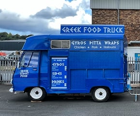 Vintage Gyros Van Serving Delicious Greek Gyros