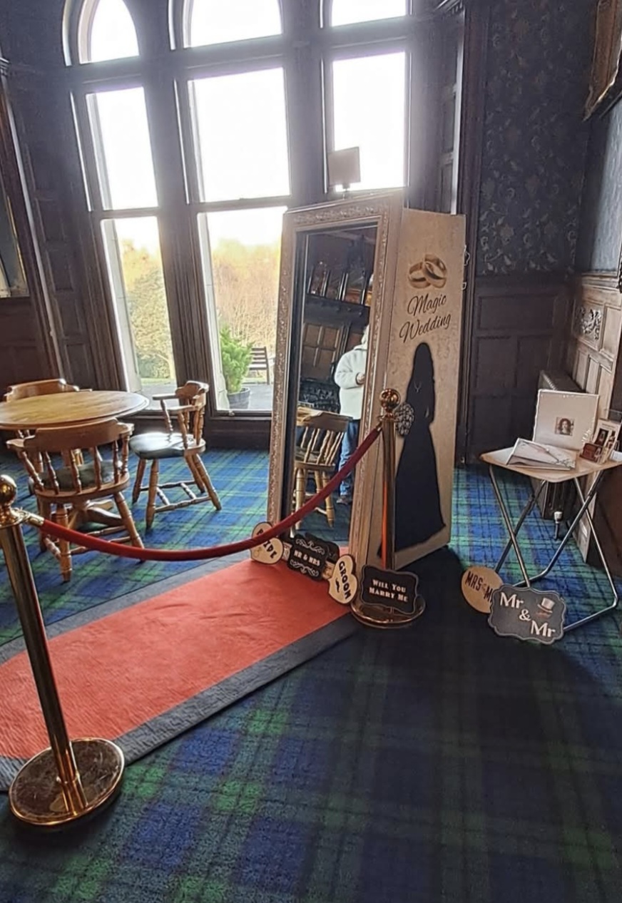 Magic Mirror Photo Booth with Complimentary Guest Book