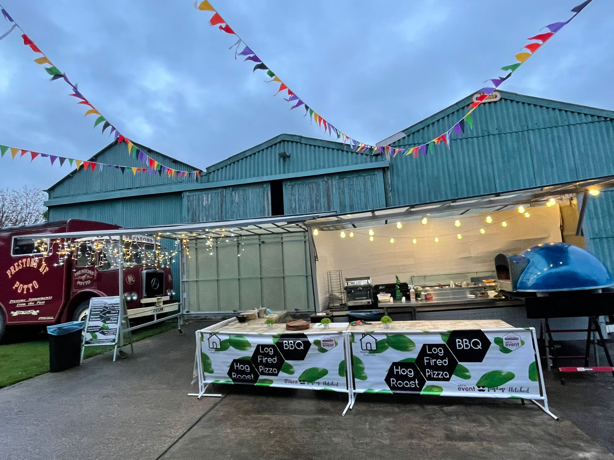 Fresh Log-Fired Pizza Served Fresh to Your Guests