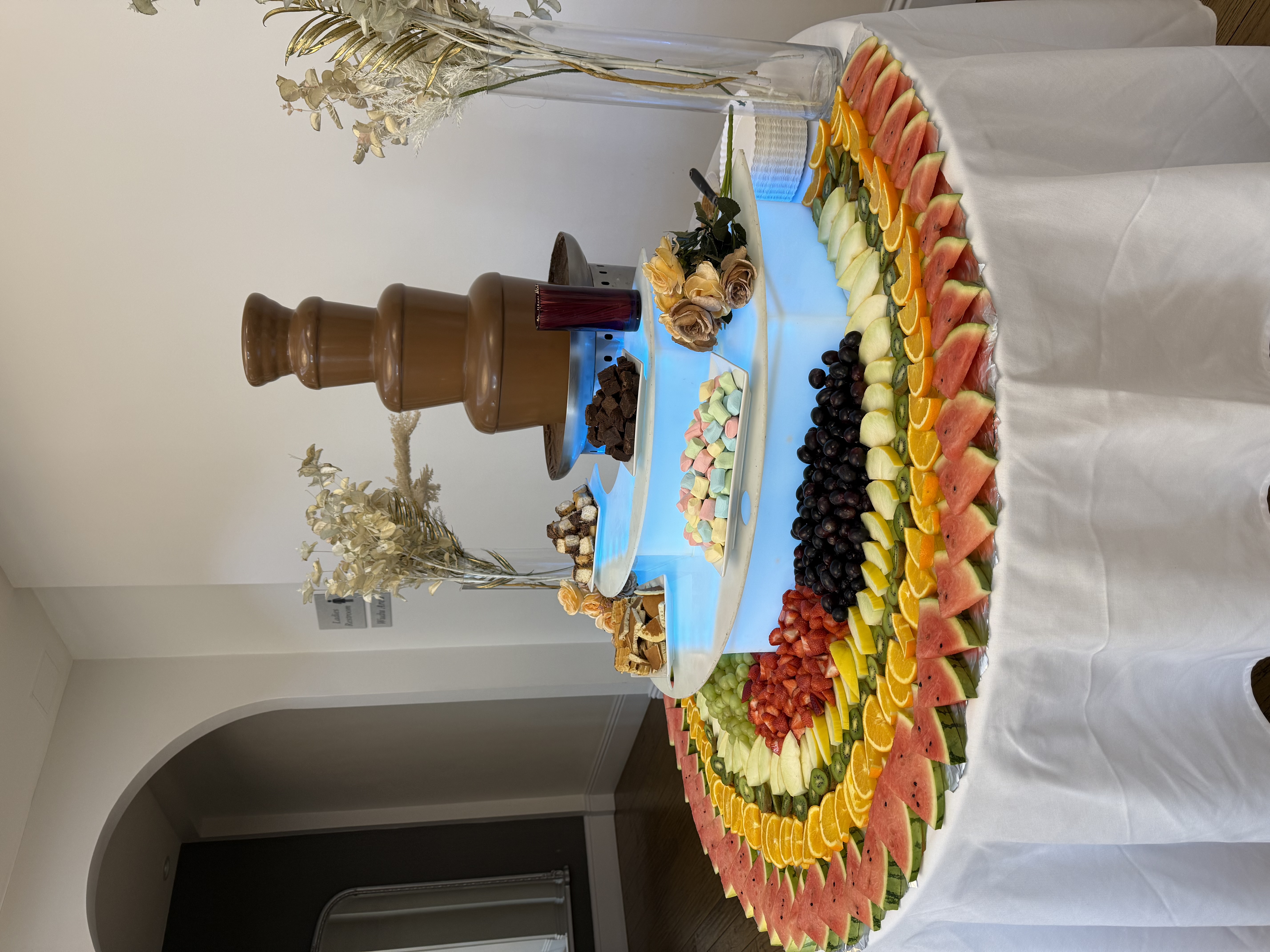 Chocolate Fountain with Fruit Display