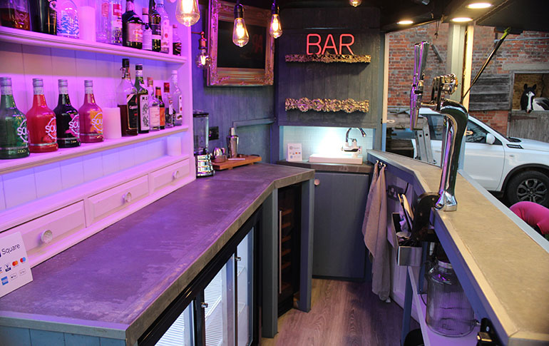 Vintage Fully Stocked Licensed Horse Trailer Bar