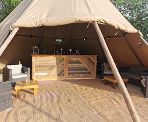 Rustic Wooden Mobile Bar - Reasonable prices. 