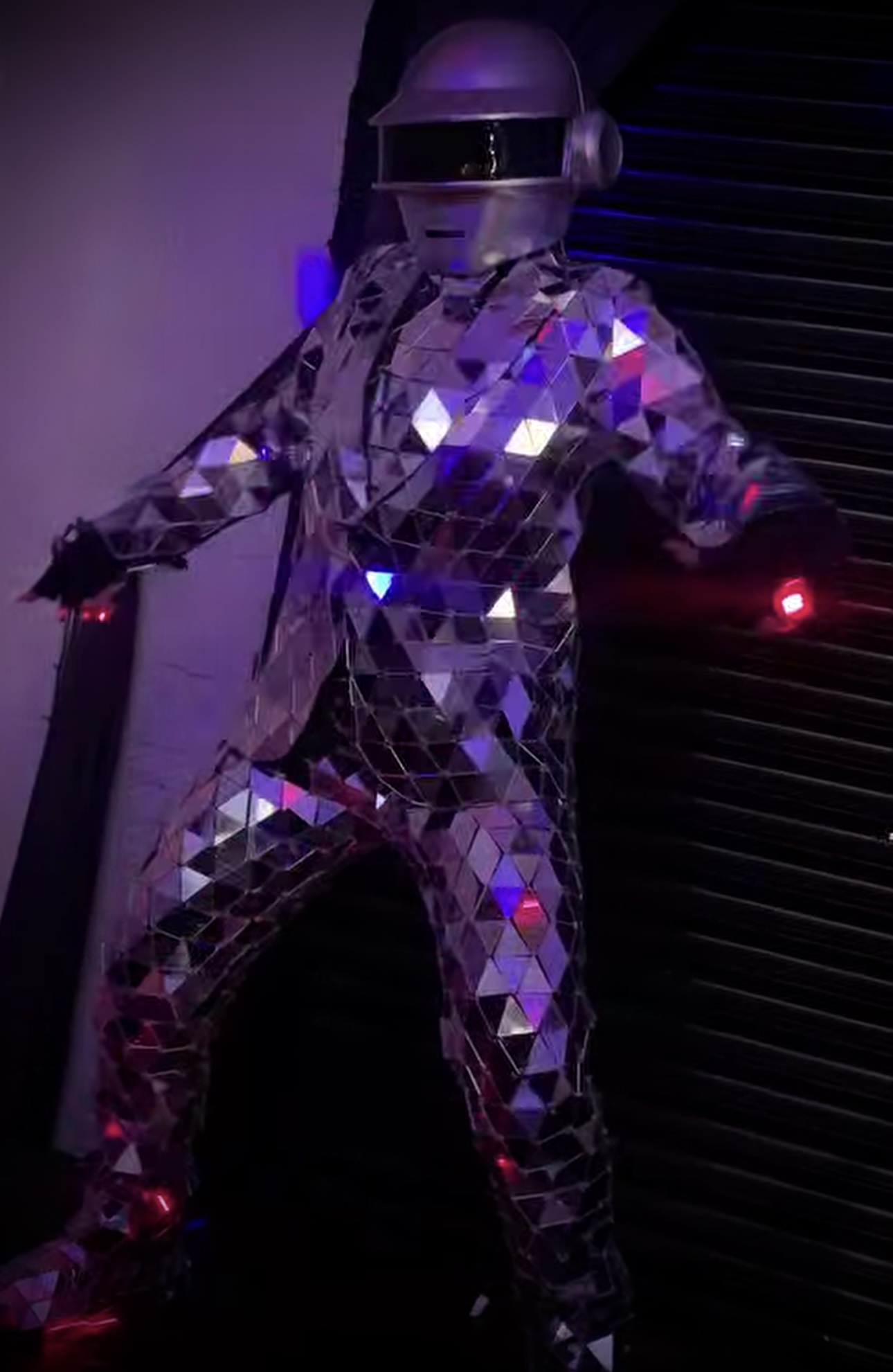 Dazzling Silver Mirror Man