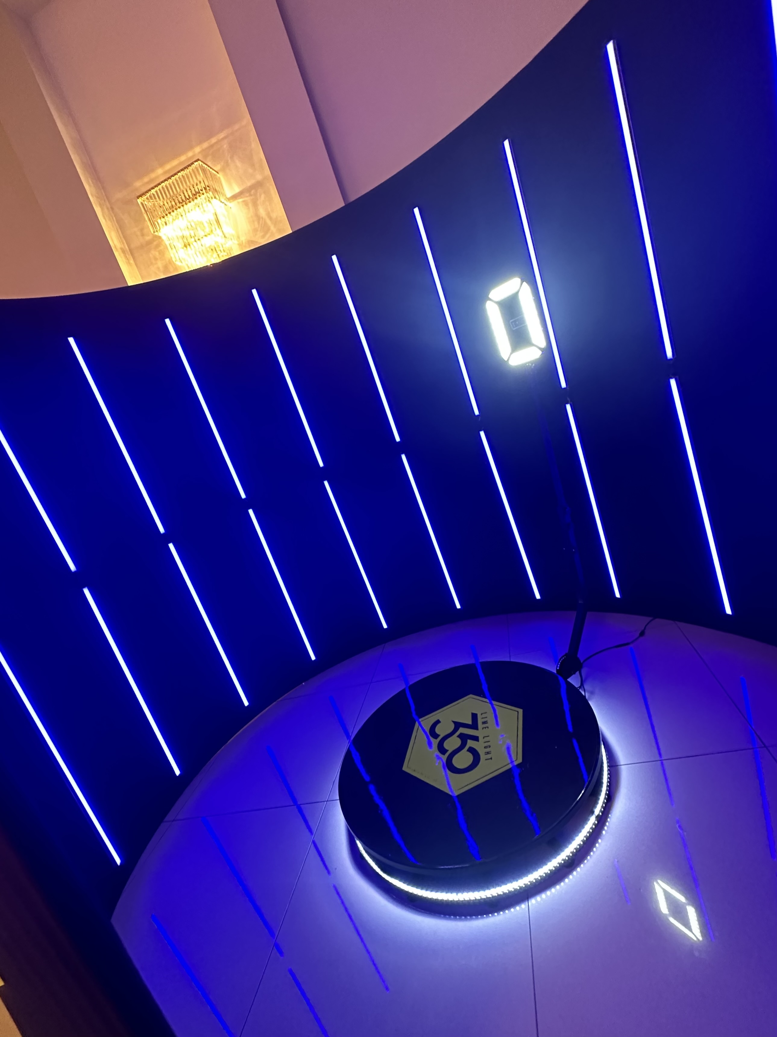 360 Video booth with LED Enclosure