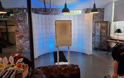 LED Inflatable Wall Photo Booth With Free Guestbook