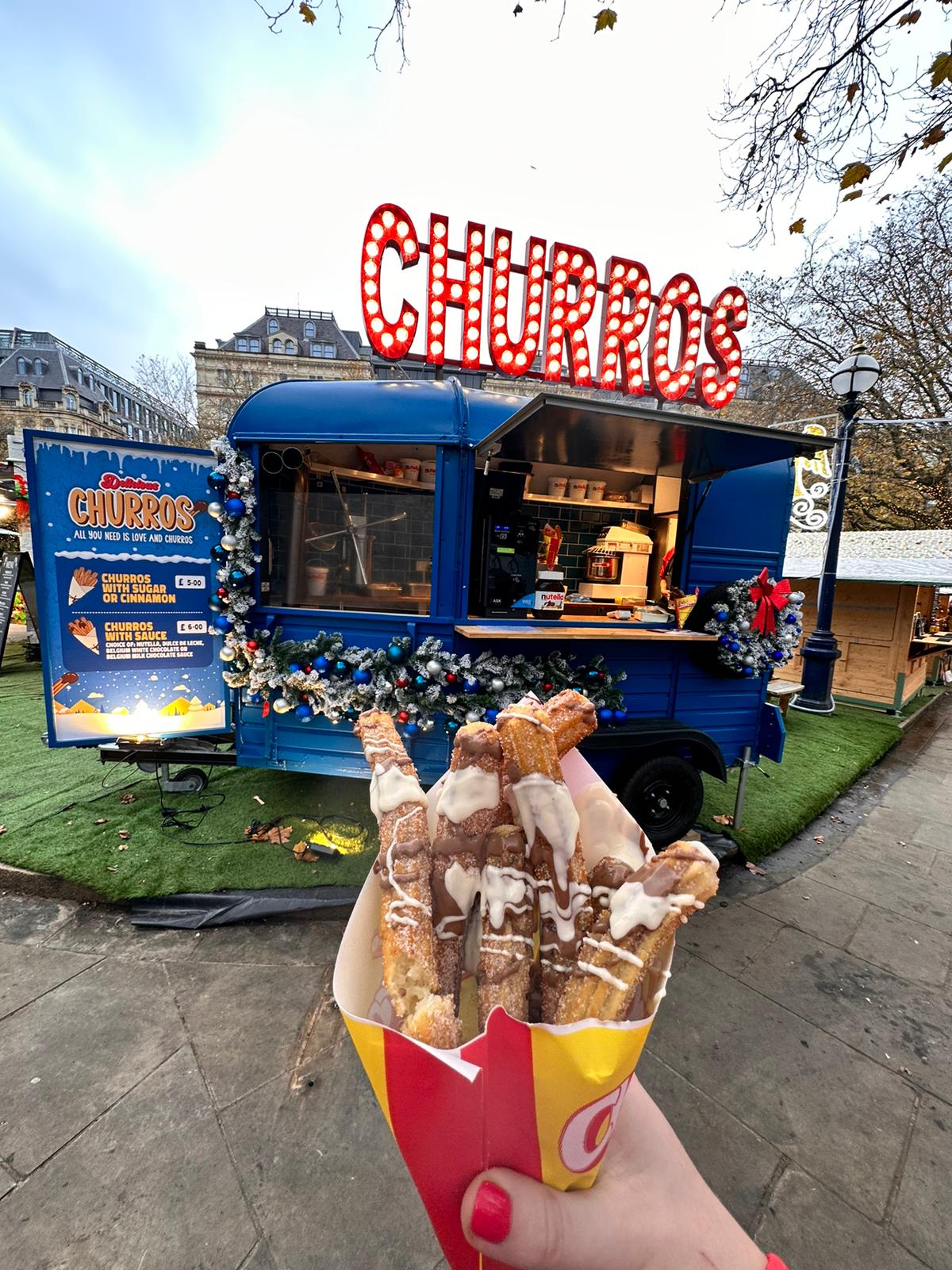The Little Blue Box Serving Unlimited Spanish Churros