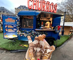 The Little Blue Box Serving Unlimited Spanish Churros