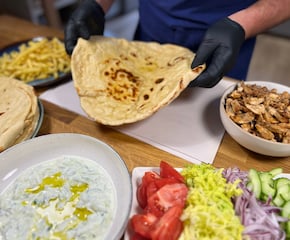 Authentic Greek Gyros Prepared Live with Greek Music