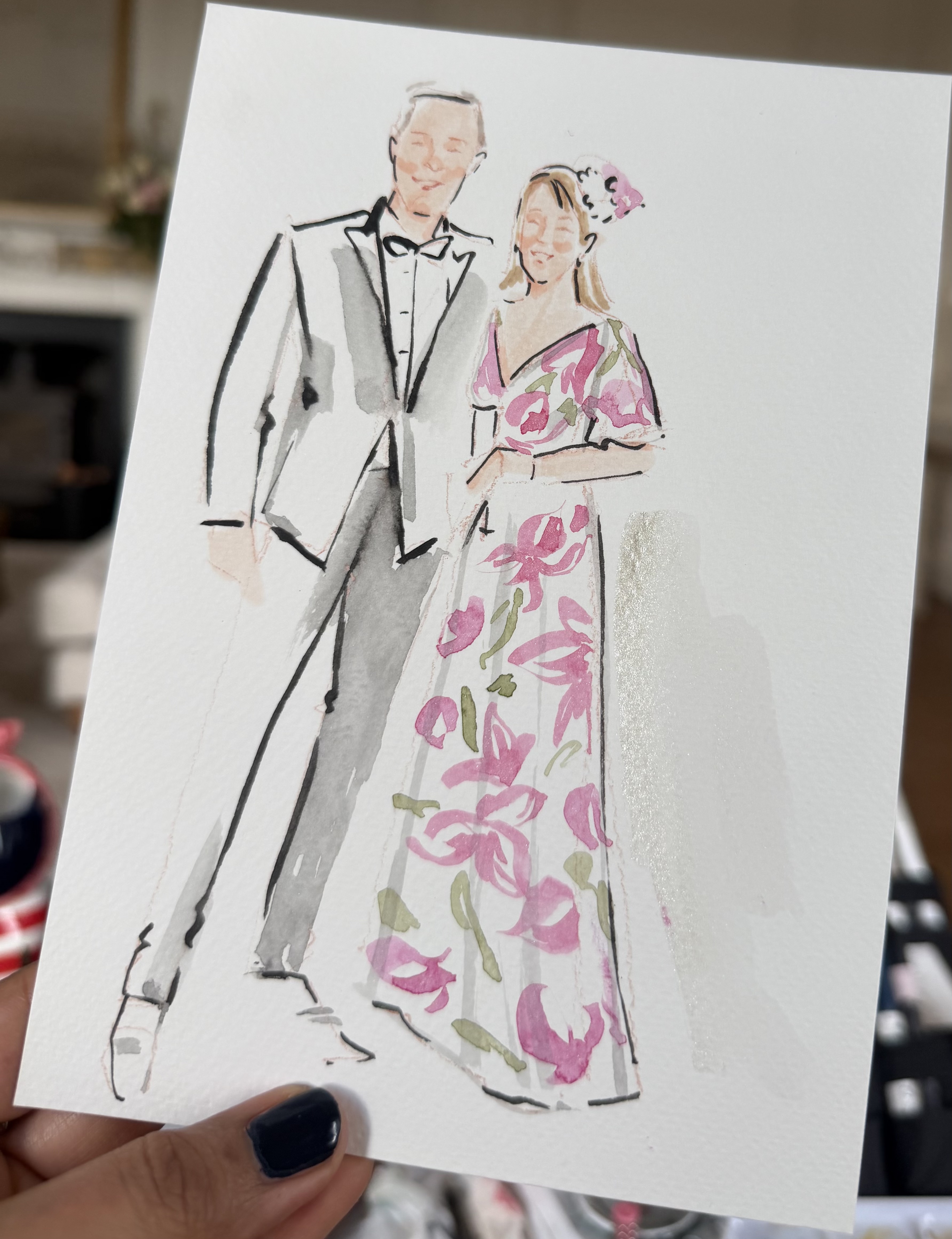 Elegant Live Wedding Illustrations & Guest Keepsakes